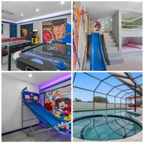 13 Mins From Disney Arcade, Private Pool, Themed Rooms & HotTub